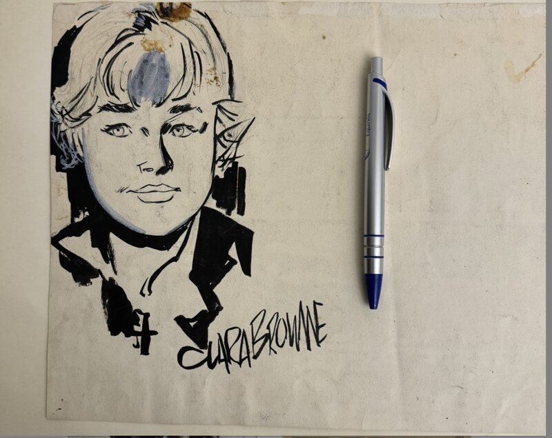 Ink Drawing by Hugo Pratt - Comic Strip