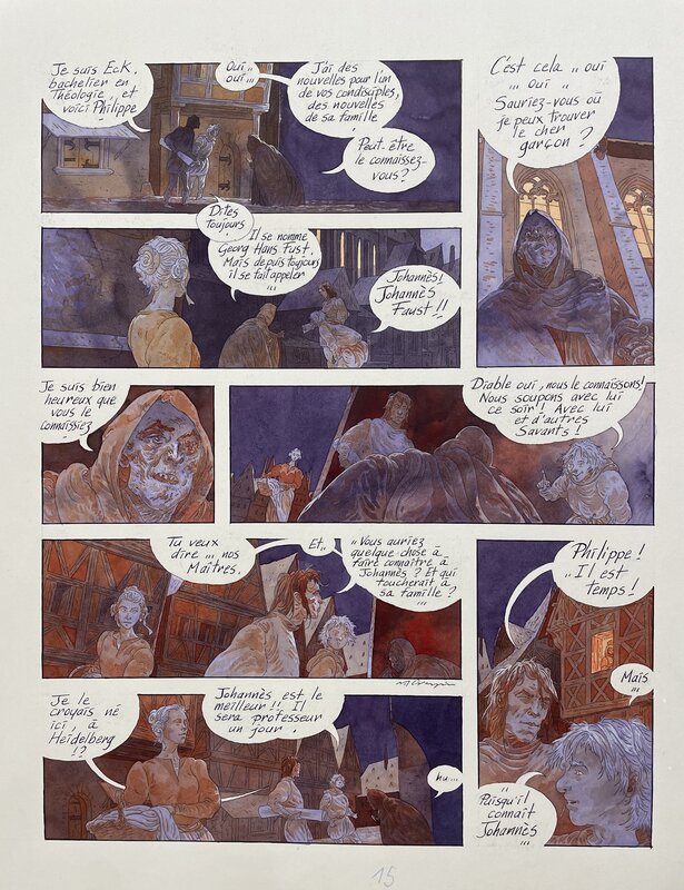 En vente - Faust par Michel Crespin - Planche originale