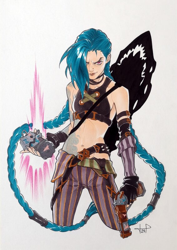 Jinx, Arcane by Livia Pastore - Original Illustration