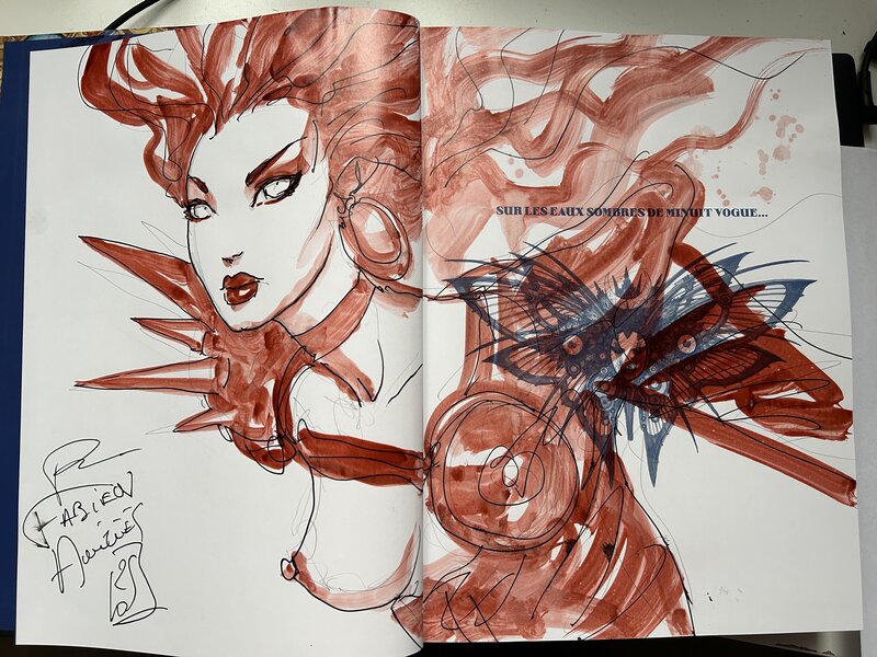 Olivier Ledroit, Dedicace Succube CDLN sur le Livre LA NEF DES SONGES - Dédicace