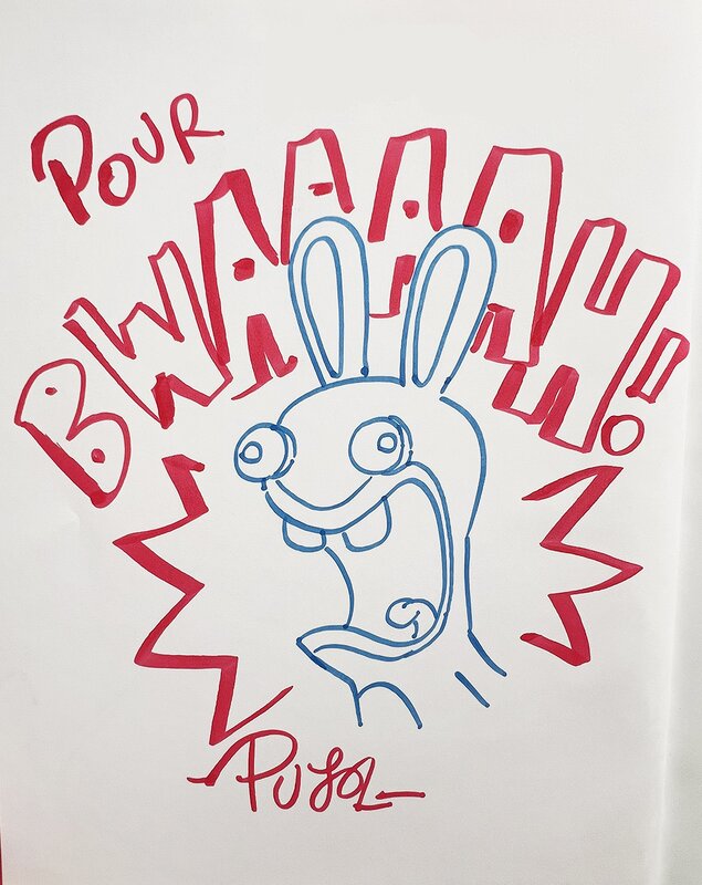 Romain Pujol, Thitaume, The Lapins crétins (tome 3) - Dédicace