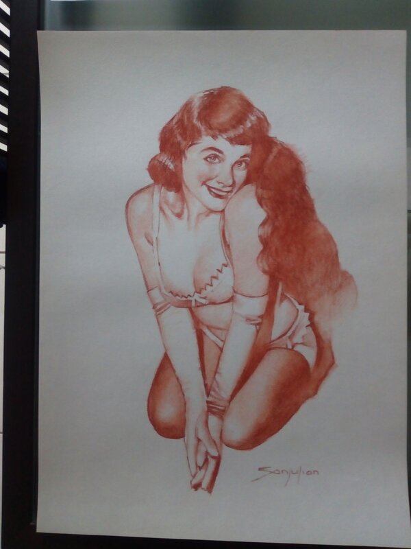 For sale - Manuel Sanjulián, Bettie page / sanjulian - Original Illustration