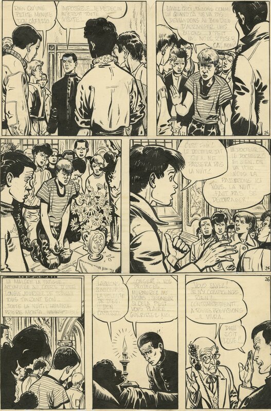 En vente - Don Bosco par Jijé - Planche originale