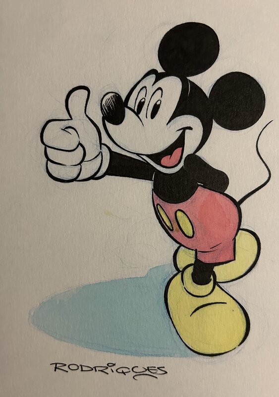 En vente - Paco Rodriguez Peinado, Walt Disney, Rodriguez, illustration Mickey vintage, 2025. - Illustration originale