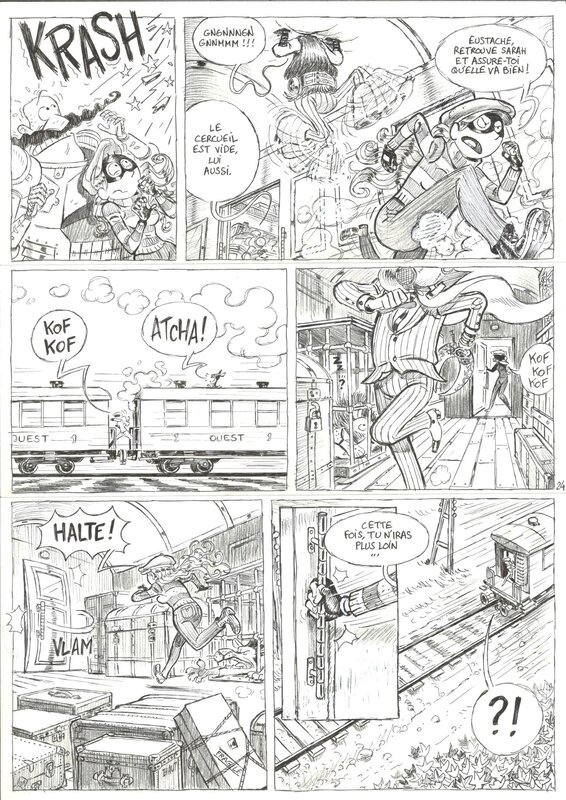 En vente - Arnaud Poitevin - Les spectaculaires tome 2 page 30 - Planche originale
