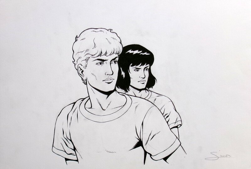 En vente - Alix par Christophe Simon, Jacques Martin - Illustration originale