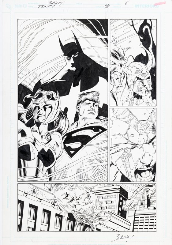 Trinity #40 page 6 par Mark Bagley, Art Thibert - Illustration originale