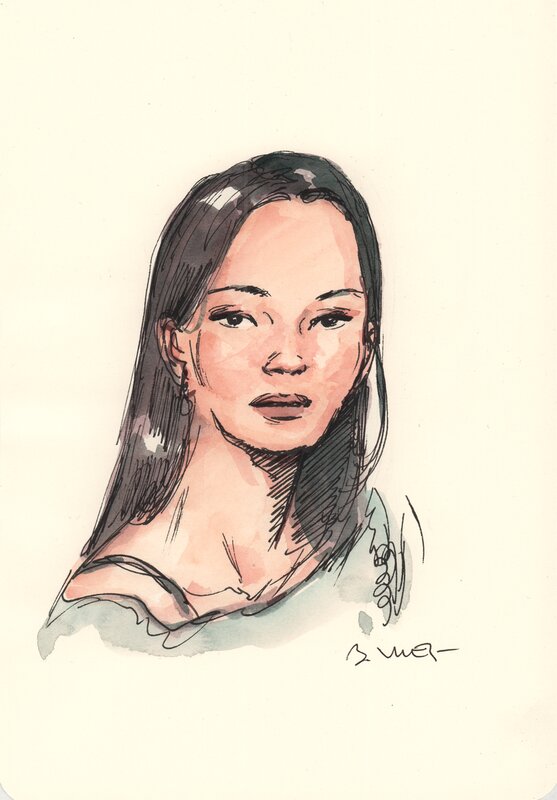 En vente - Bastien Vivès, Bastien VIVES - Corto Maltese  Le jour d'avant -23 - Illustration originale