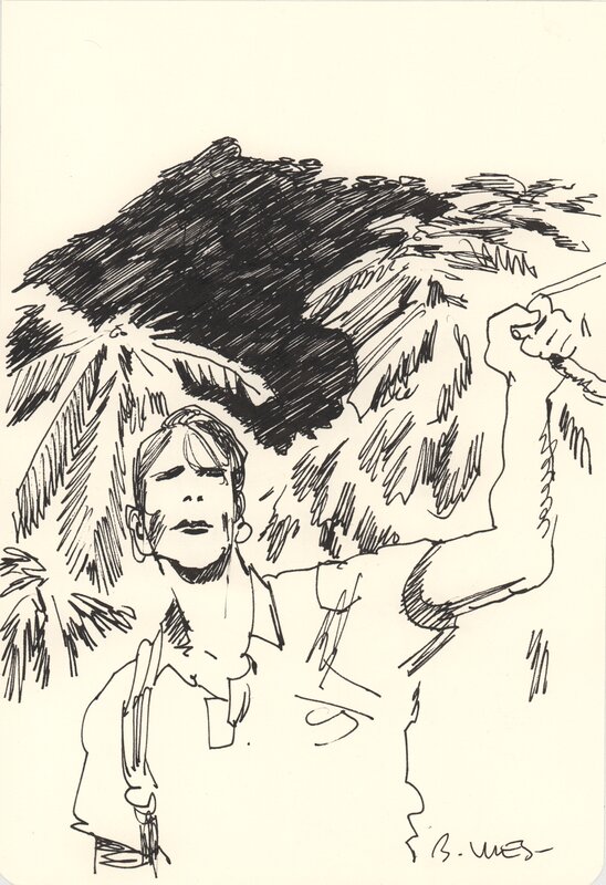 For sale - Bastien Vivès, Bastien VIVES - Corto Maltese  Le jour d'avant - 29 - Original Illustration