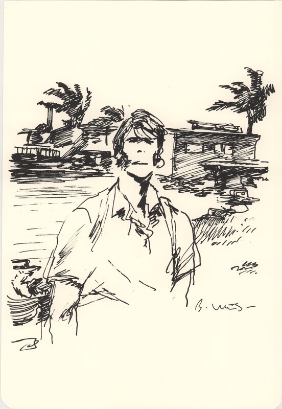 For sale - Bastien Vivès, Bastien VIVES - Corto Maltese  Le jour d'avant - 30 - Original Illustration