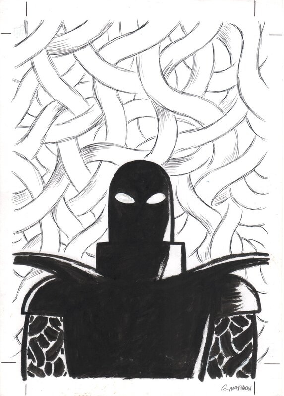 En vente - Grégory Mardon - couverture originale de Cycloman et page de titre - Couverture originale