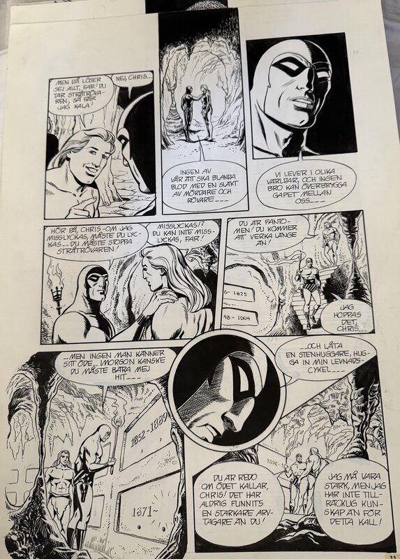 César Spadari, The Phantom Burial Chamber – This is the burial chamber consisting of the coffins of previous Phantoms and their Wives. - Planche originale