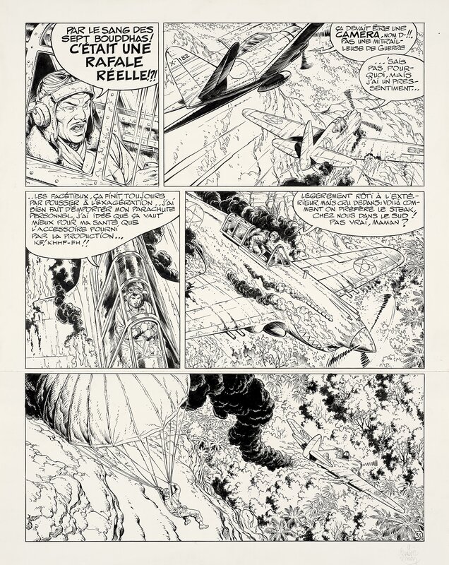 Michel Blanc-Dumont, Colby, Bombardier pour Mexico - Planche originale