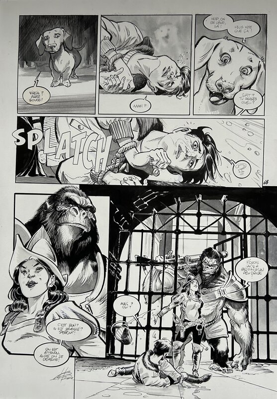 En vente - Eric Hérenguel, The Kong Crew page 68 - Planche originale