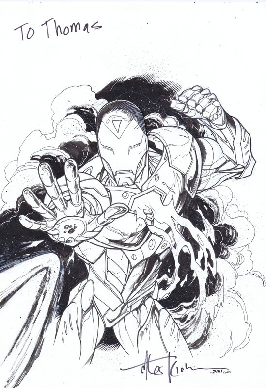 Tyler Kirkham, Julien Hugonnard-Bert, Iron Man, commission - Illustration originale