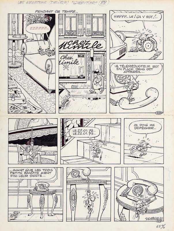 Planche originale de Deliège pour les Krostons - Planche originale