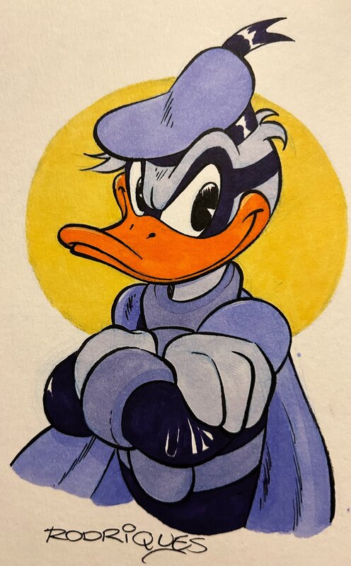 Paco Rodriguez Peinado, Giovan Battista Carpi, Guido Martina, Rodriguez, illustration couleur Fantomiald, 2025. - Illustration originale