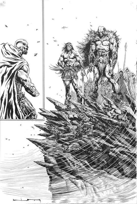 En vente - Liam Sharp, Spawn Dark Ages 1 page 20 - Planche originale