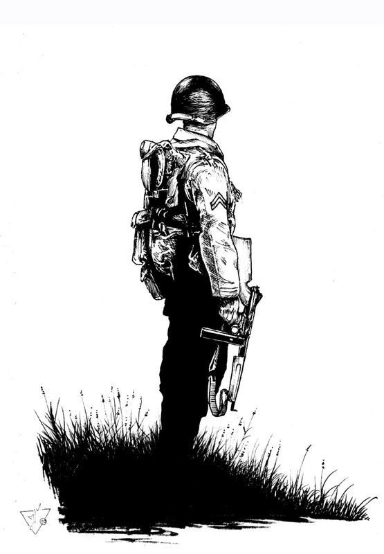 Super soldat par Jay - Planche originale