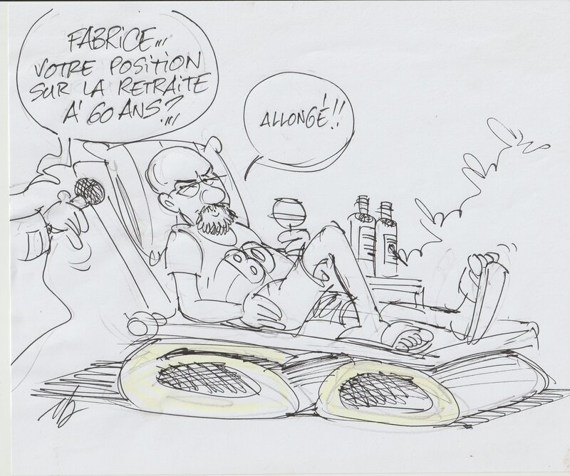 Roger Brunel, Recherche pour l'illustration de mon anniversaire - Original art