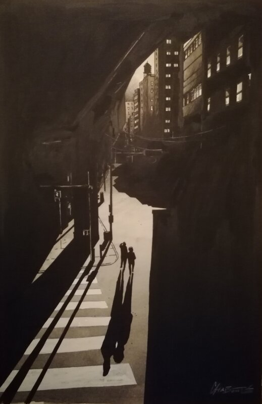Ombres portées ... par Christophe Chabouté - Illustration originale