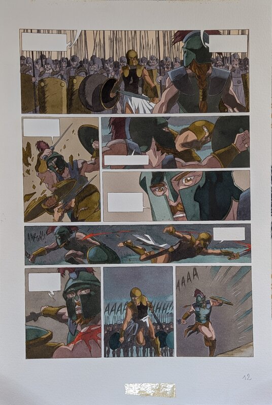 Dina Kathelyn, Dean Yazghi, La guerre des dieux - planche 12 - Mise en couleur