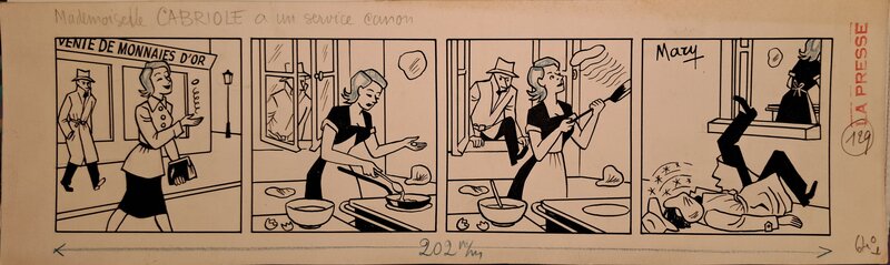 Mary, Jean Blondeau, Mlle Cabriole a un service canon - Comic Strip