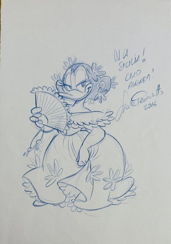 Giada Perissinotto, Daisy Duck - Daisy Duck viva la Sicilia ! - Original Illustration