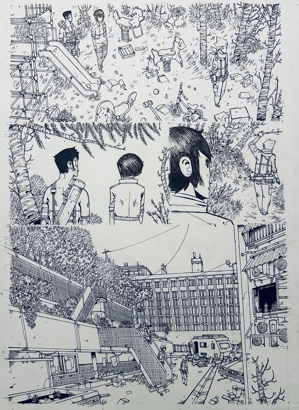 Bablet, La belle mort, planche n°112, 2011. - Planche originale