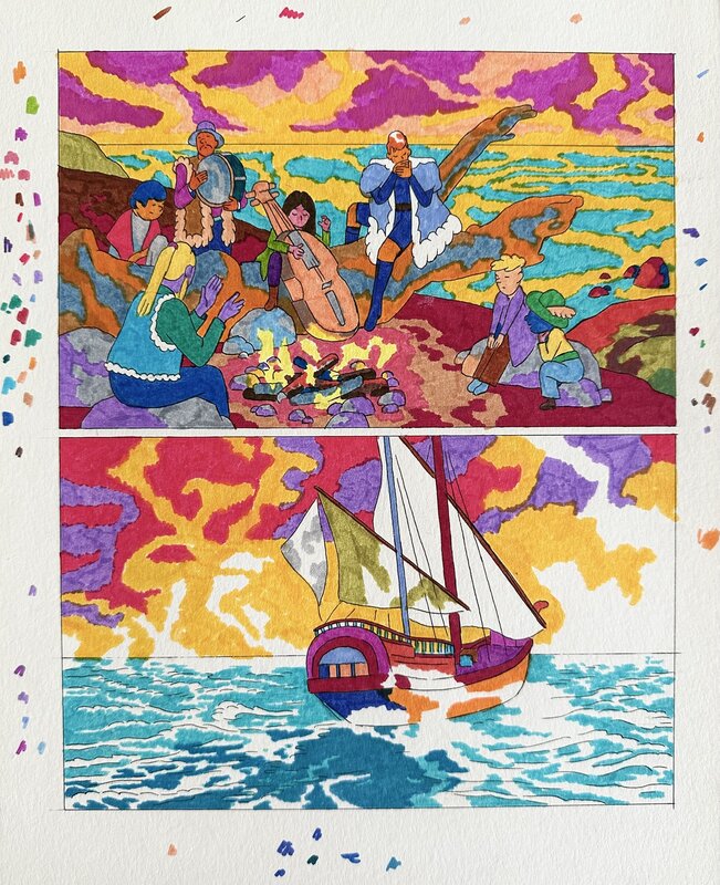 Béla sans monde par Simon Roussin - Planche originale