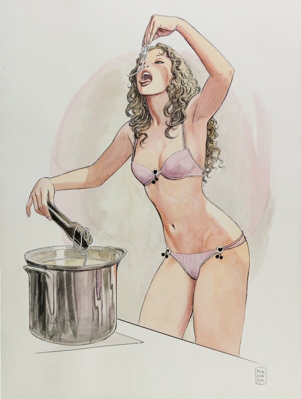 Miele al Dente par Milo Manara - Illustration originale