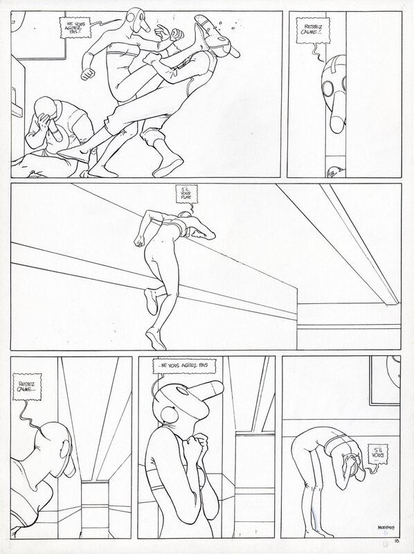 For sale - Moebius, Planche ORIGINALE 18 – LE MONDE D’EDENA : LA DÉESSE - Comic Strip