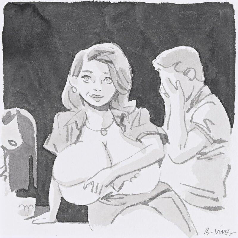 La décharge mentale par Bastien Vivès - Illustration originale