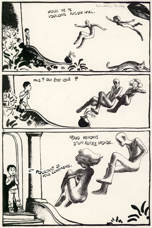 En vente - Edmond Baudoin, Salade niçoise, Villa des Anges - Planche originale