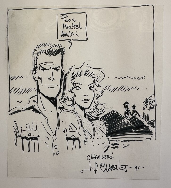 Jean-François Charles, Dédicace - Fox et Judith - Série Fox - Sketch