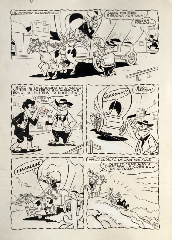 Luigi Batista, Concombre et western - Planche originale