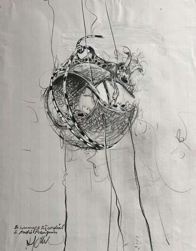 Follet - Hommage a Franquin Marsupilama - Original Illustration