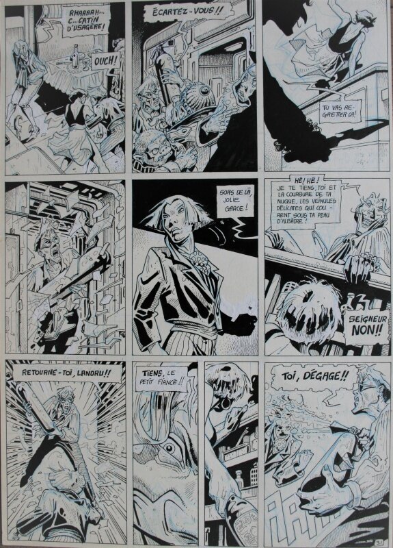 Eric Larnoy, Claude Carré, Denis Parent, Planche 31 du Thanéros tome 1 le chant du majordome - Planche originale