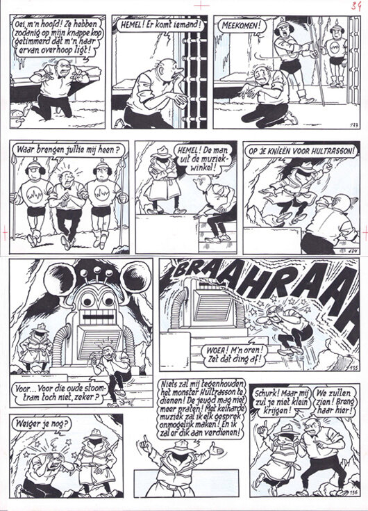 Paul Geerts | 1975 | Suske en Wiske en de Bokkige Bombardon - Planche originale