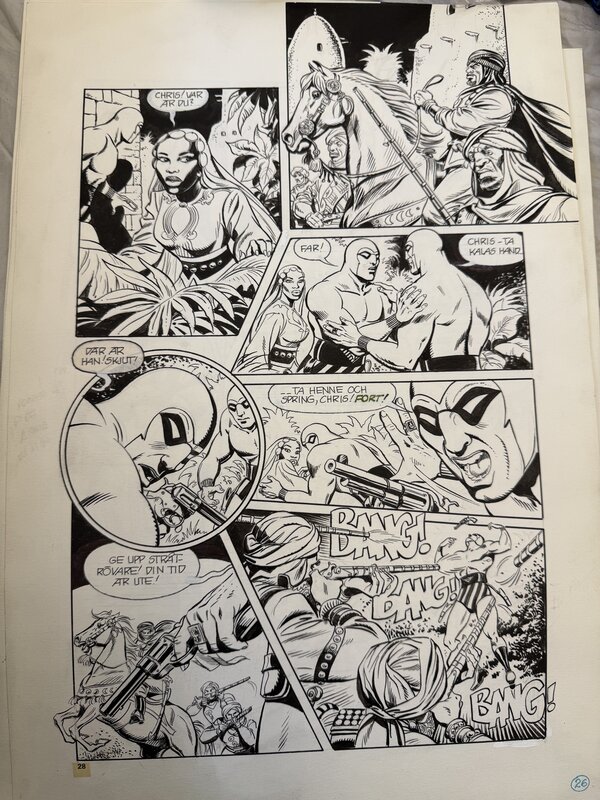 César Spadari, The Sword of Atan Sing  2 Phantoms “The Phantom “ - Planche originale