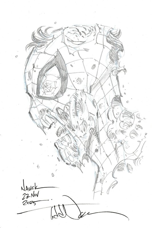 Zombie Spiderman par Todd Nauck - Dédicace
