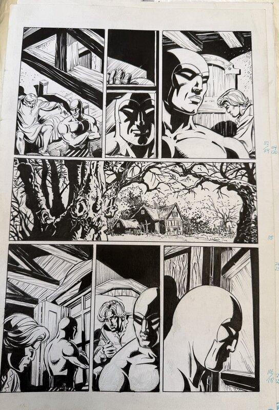 César Spadari, The Phantom in a cottage - Planche originale