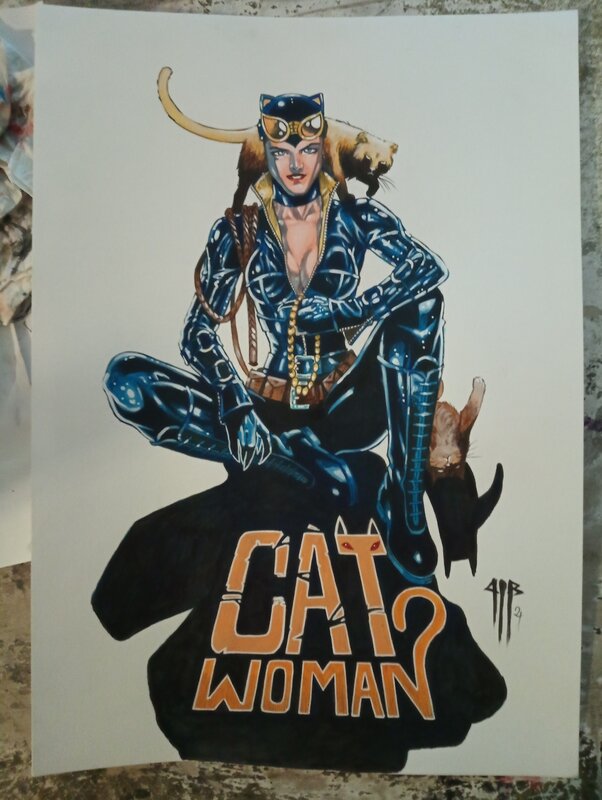 En vente - Catwoman par Philippe Bringel - Illustration originale