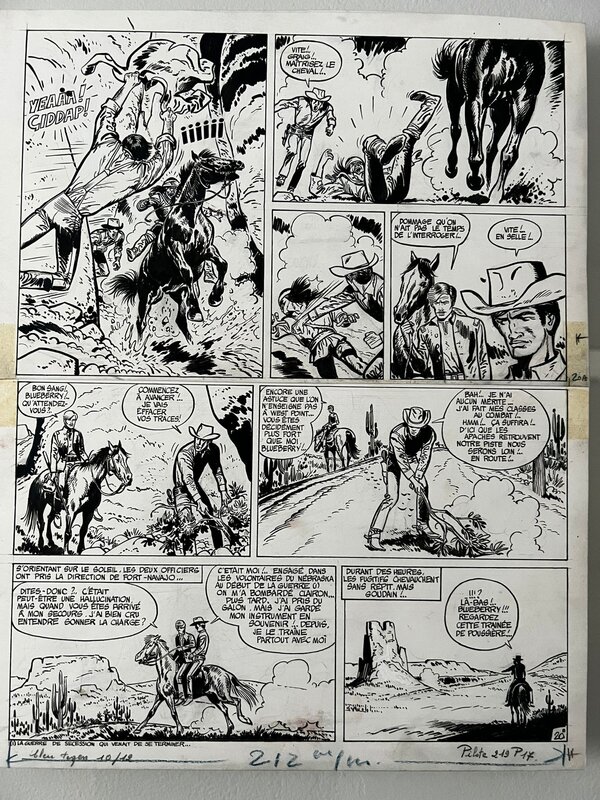 Jean Giraud, Blueberry - Fort Navajo - Planche originale
