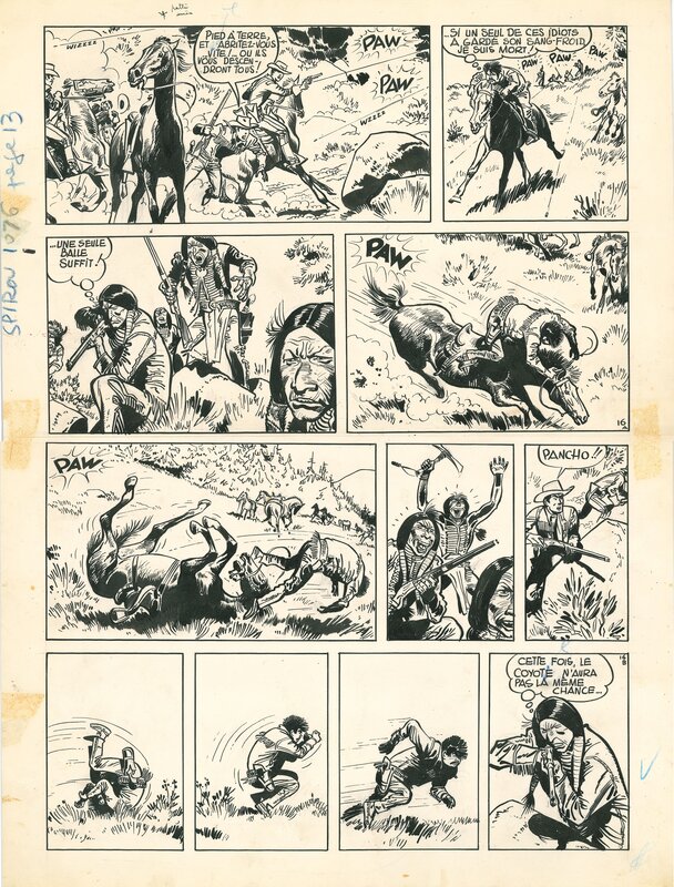 Jijé, Philip, Jerry Spring #9 - Fort Red Stone - planche 16 - Comic Strip