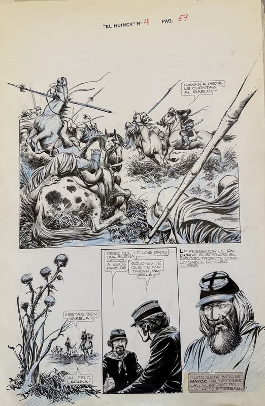 El Huinca par César Spadari - Planche originale