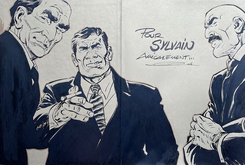 Julien Telo, Xavier Dorison, Les Gorilles du Général - Tirage N&B limité - Dédicace des auteurs - Dédicace