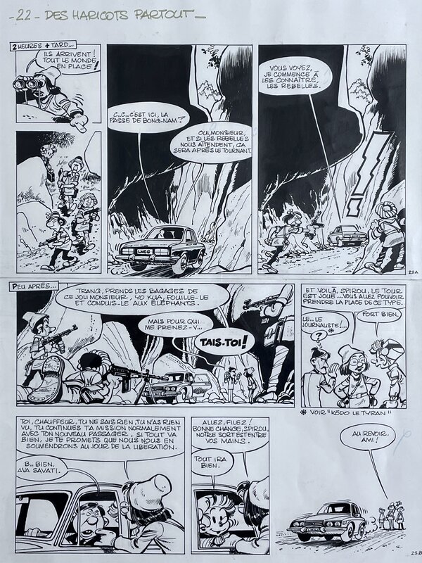 En vente - Jean-Claude Fournier, 1979 - Spirou : Des Haricots Partout - Planche originale