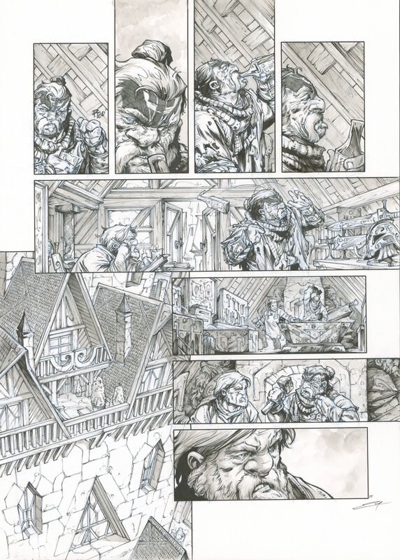 En vente - Pierre-Denis Goux, Nains tome 21 planche 25 - Planche originale