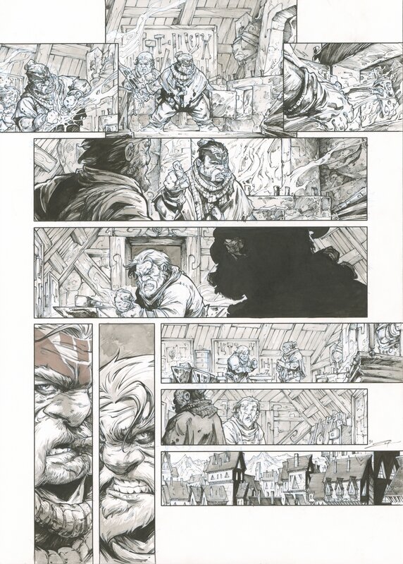 En vente - Pierre-Denis Goux, Nains tome 21 planche 31 - Planche originale
